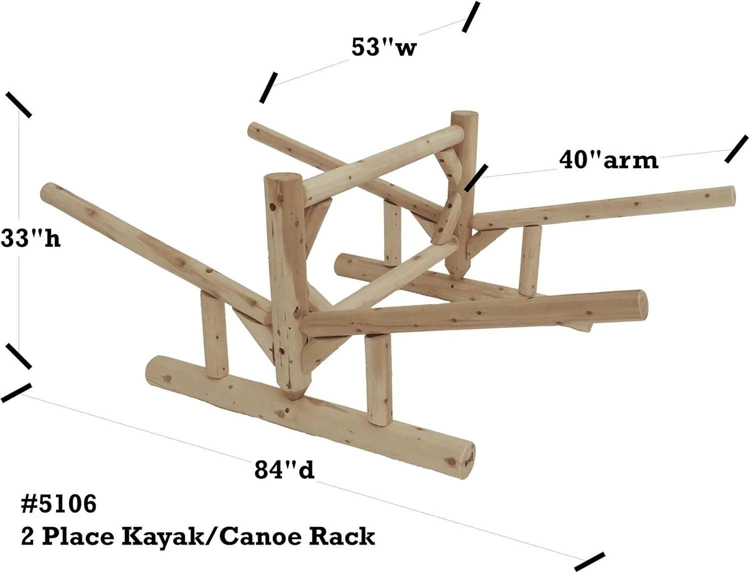 2-Place Canoe Log Rack, Paddle Board Holder, Canoe Stand, Surfboard, Kayak Holder for Outside, Paddle Boat Storage, Freestanding for Kayaks SUP Boards