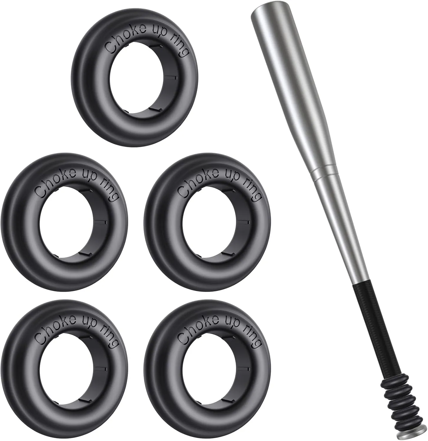 [5 Packs] Baseball Bat Grip Choke Up Rings Bat Ring Bat Choke Up Knob Baseball Softball Teeball Tball Bat Choke Up Ring Bat Knob Baseball Bat Accessories