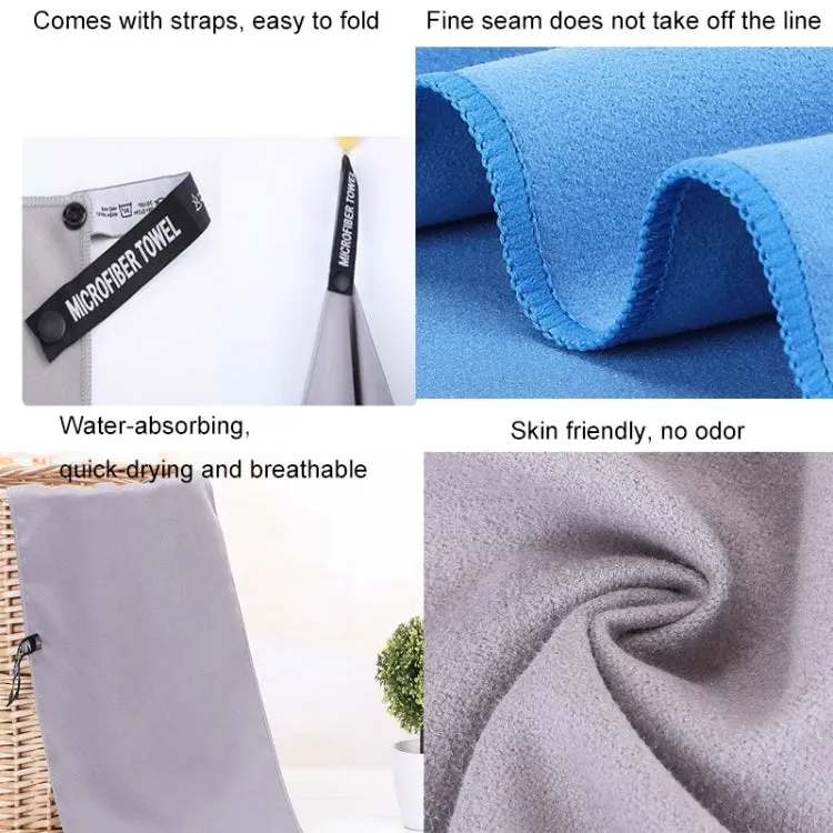 Absorbent Quick Dry Sports Towel Microfiber Bath Towel 40x80cm(Light Purple Round Mesh Bag)