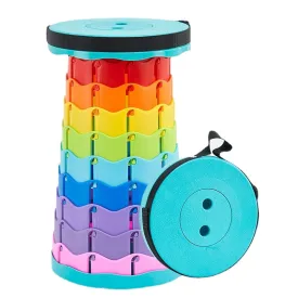 Adjustable Height Portable Retractable Folding Stool for Outdoor Camping, Fishing - Convenient Telescopic Chair