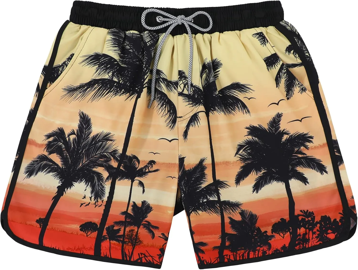 American Trends Men's Swim Trunks Board Shorts Quick Dry Mens Swimming Trunks with Compression Liner