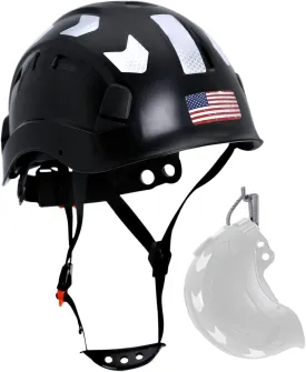 AOLAMEGS Construction Safety Hard Hat - ANSI Z89.1 Type  OSHA Approved Safety Helmets with Chin Straps Lightweight Reflective Vented ABS Hard Hats For Men Women Industrial Workwear 6-point Suspension