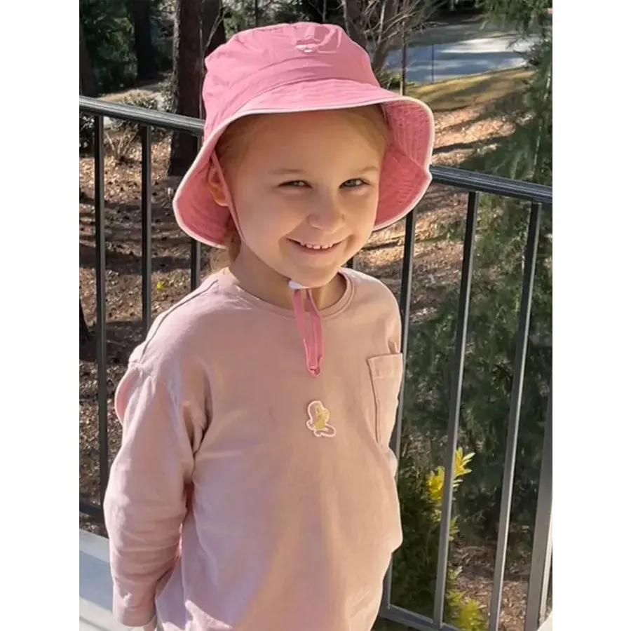 Babiators UV Sun Hat - Pink w/ White Piping
