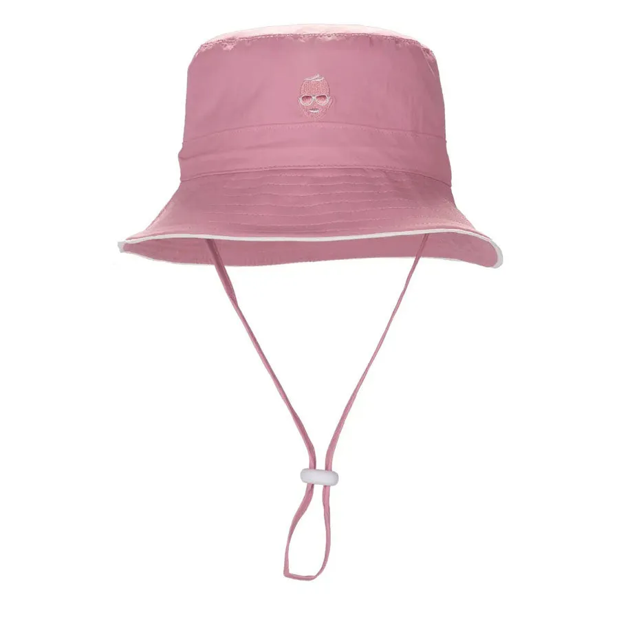 Babiators UV Sun Hat - Pink w/ White Piping