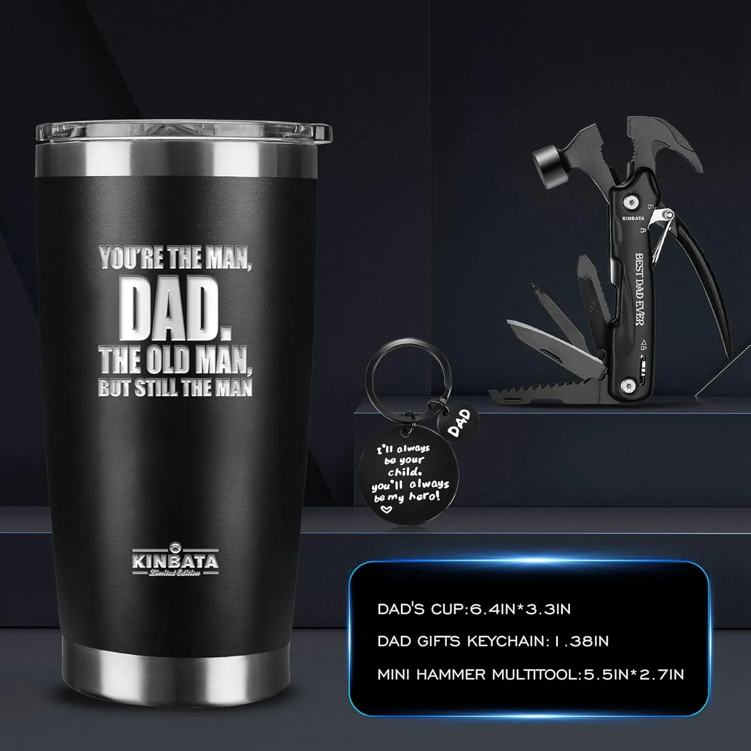 Birthday Gifts For Dad-Fathers Best Day Gift for Dad Ever Gifts for Men from Daughter Son Wife Personalized Present for Him PaPa Multitool