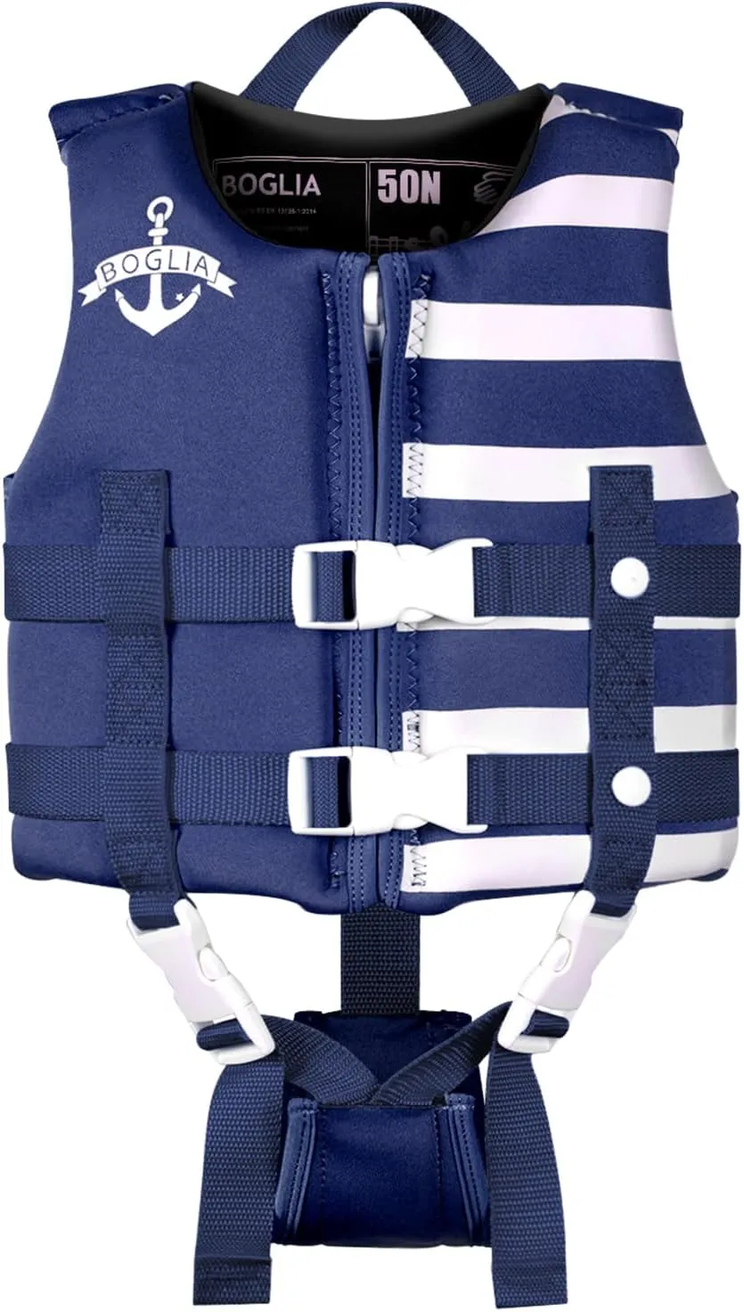 Boglia Toddler Swim Vest Kids Toddlers Floaties for Unisex Boys Girls Floation Swimsuit with Adjustable Safety Strap Age 1-9 Years/30-50Lbs