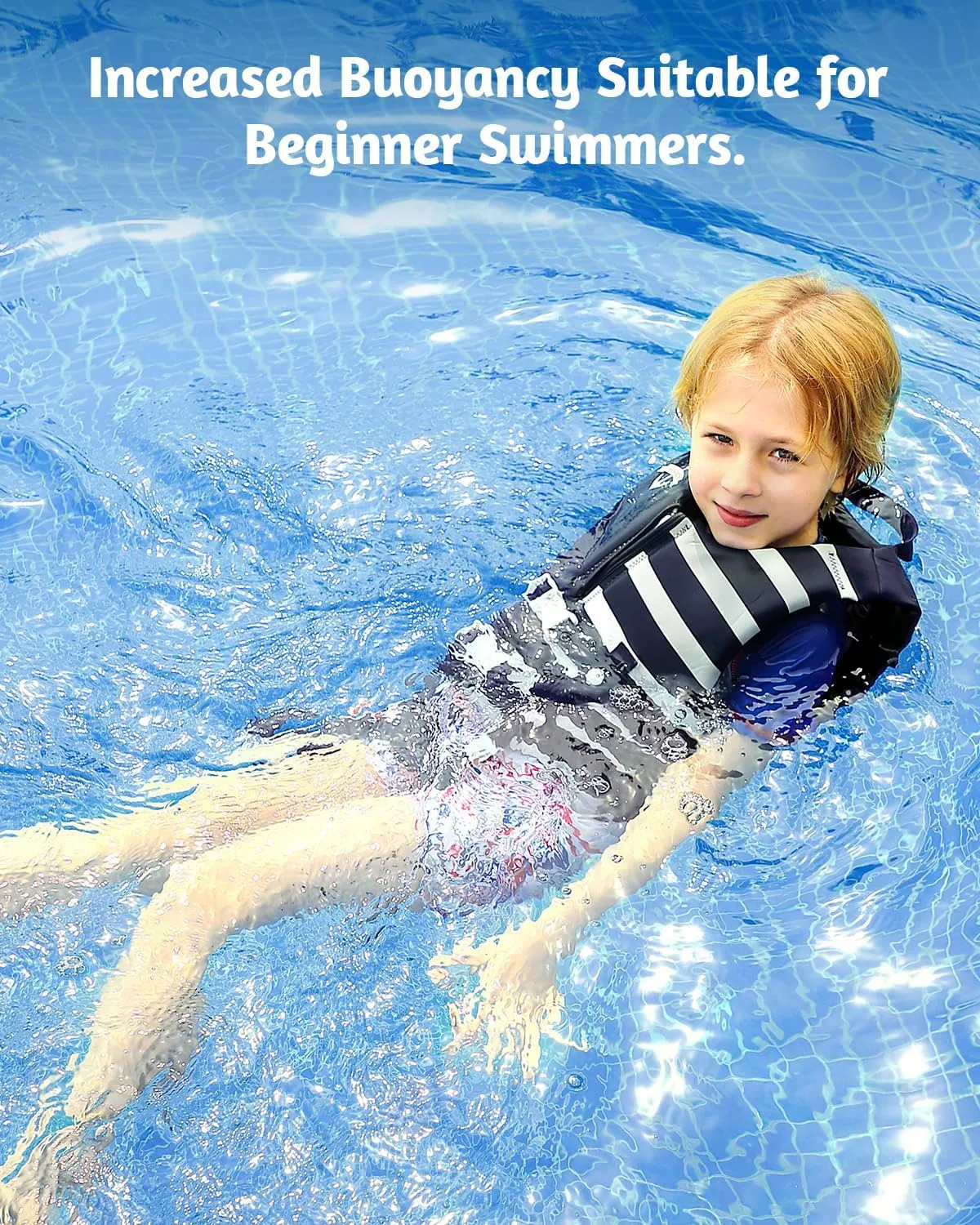 Boglia Toddler Swim Vest Kids Toddlers Floaties for Unisex Boys Girls Floation Swimsuit with Adjustable Safety Strap Age 1-9 Years/30-50Lbs