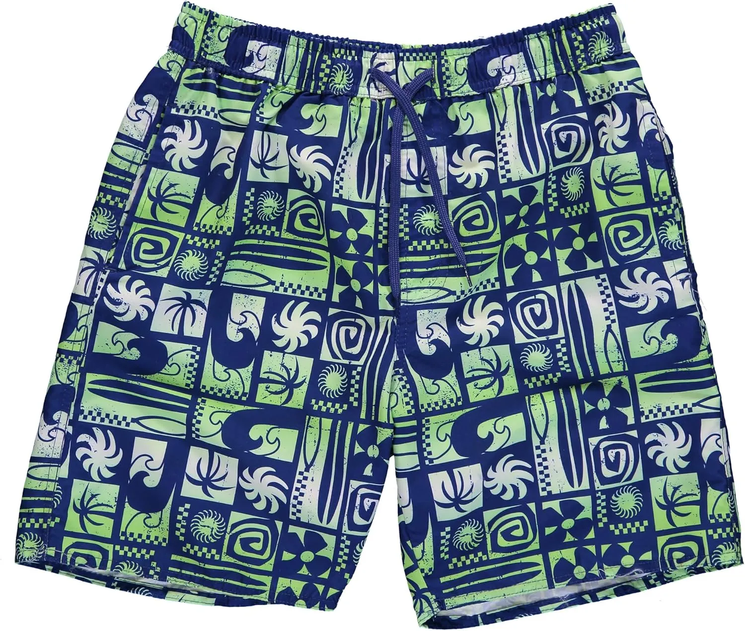 Boys Swim Trunks with Compression Liner Quick Dry Bathing Suit Swim Shorts (Sizes: 8-14)