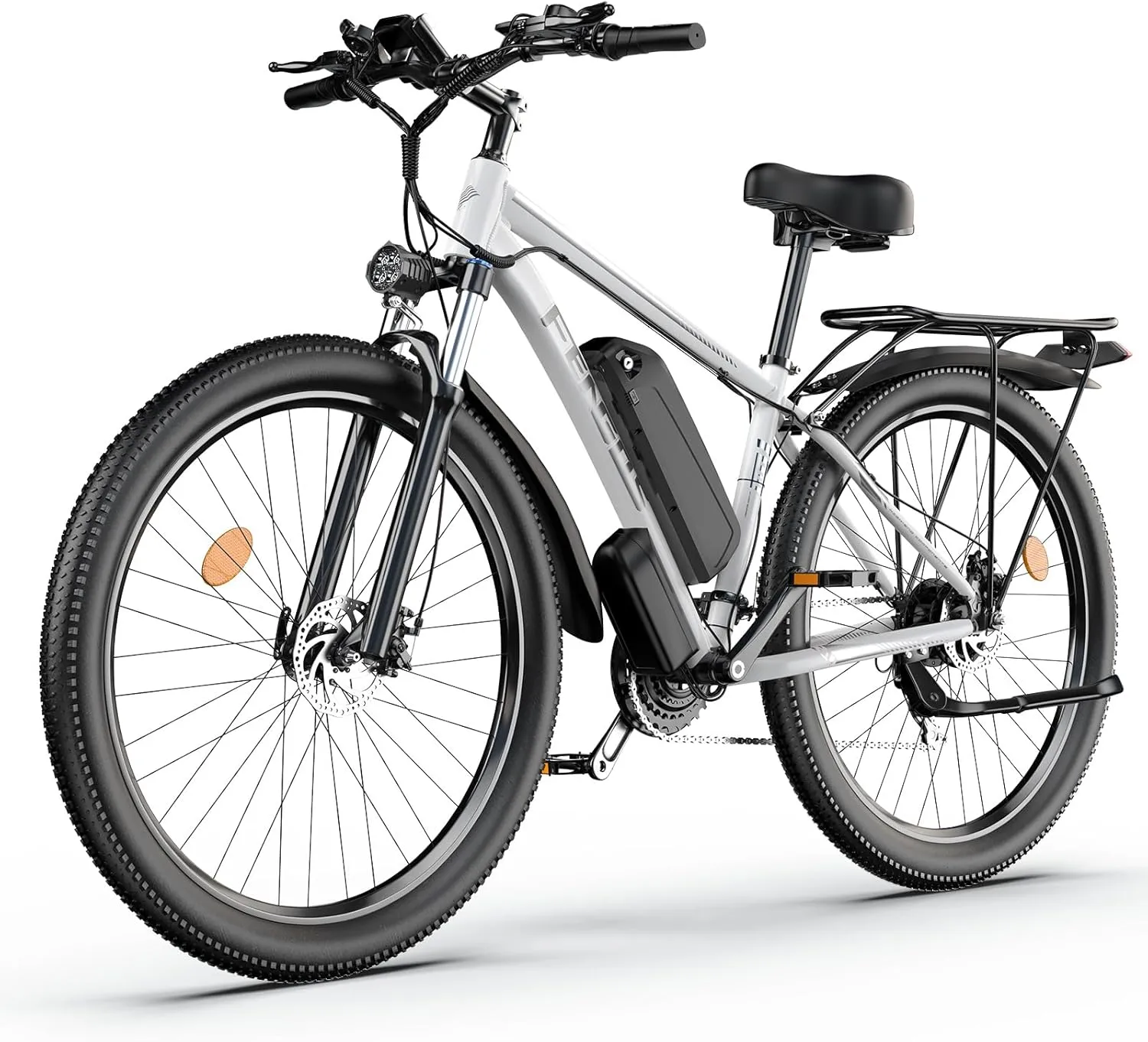 Electric Bike for Adults, 27.5'' 1500W Peak Ebike, Up to 80 Miles 36MPH Electric Mountain Bike with 48V 17.5AH Removable Battery, Fenders, Lockable Suspension Fork, 21-Speed