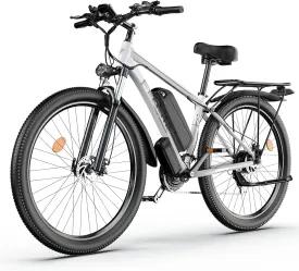 Electric Bike for Adults, 27.5'' 1500W Peak Ebike, Up to 80 Miles 36MPH Electric Mountain Bike with 48V 17.5AH Removable Battery, Fenders, Lockable Suspension Fork, 21-Speed