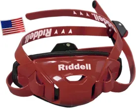 Green Gridiron Riddell SpeedFlex Hard Cup Cam-Loc Chinstrap   Chrome US Flag Helmet Decal (Medium, Cardinal)