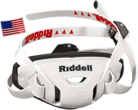Green Gridiron Riddell SpeedFlex Hard Cup Cam-Loc Chinstrap   Chrome US Flag Helmet Decal (Small, White)