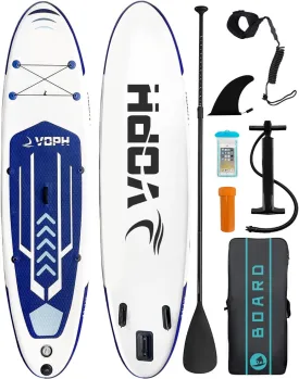 Inflatable Paddle Board, Ultra-Light Stand UP Paddle Boards, Premium SUP Paddle Boards with All Accessories, Thickness Wide Stable Paddleboard with Non-Slip Comfort Deck for Youth & Adults