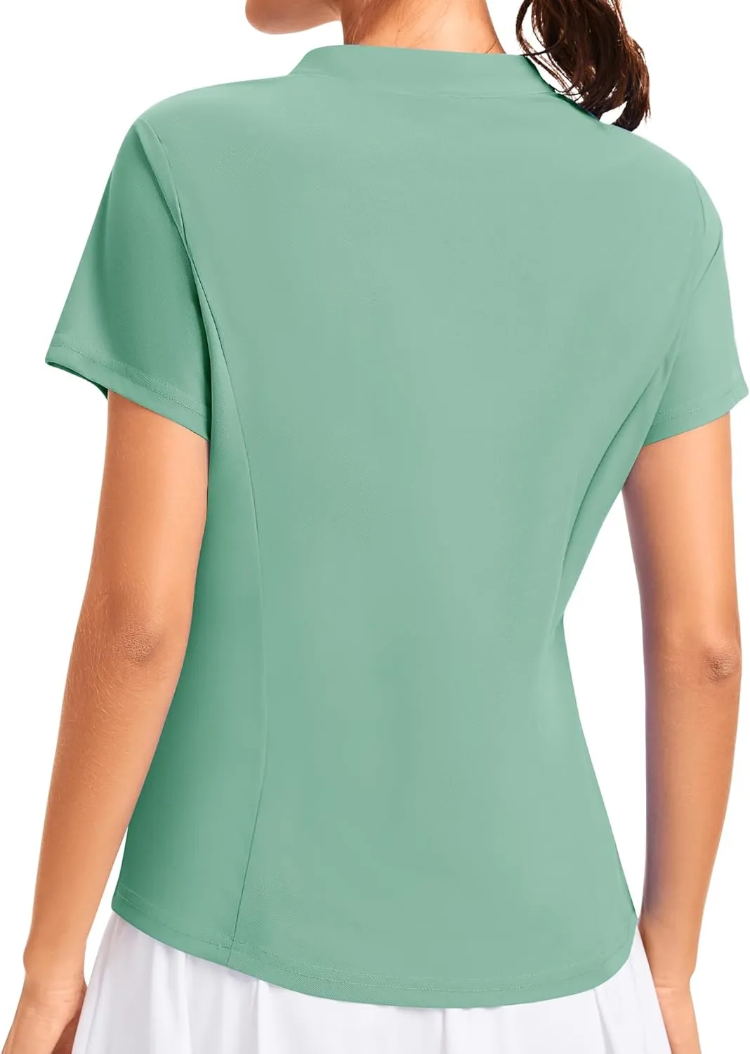 JoyGirl Women Golf Polo Shirts UPF 50  Short Sleeve Athletic T Shirts V Neck Quick Dry Tennis Tops for Women