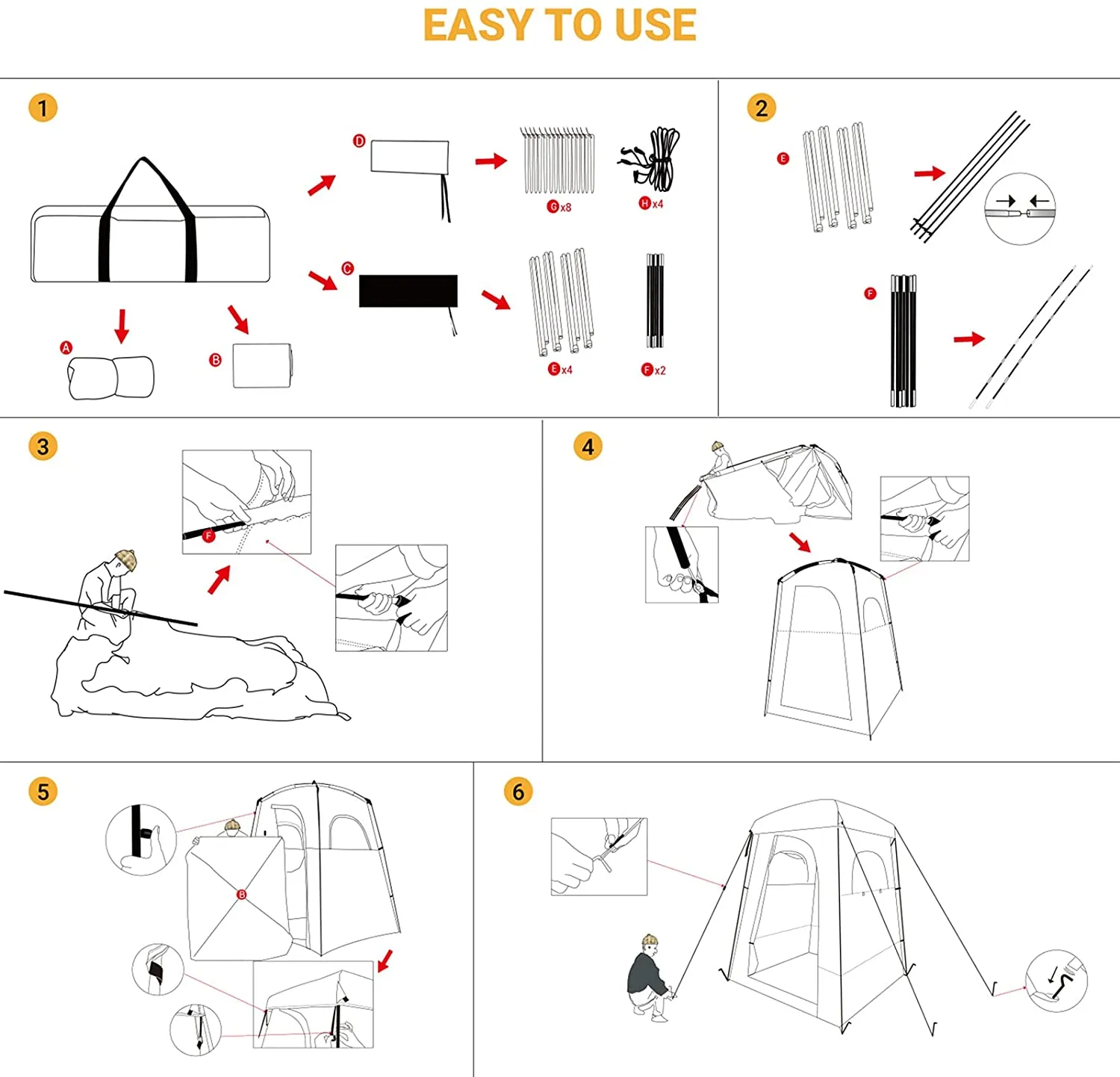 KingCamp Outdoor Privacy Shower Tent
