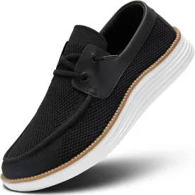 Mens Boat Shoes Casual Loafers Slip On Walking Dress Sneakers Mesh Business Oxfords Work Lightweight Soft Sole