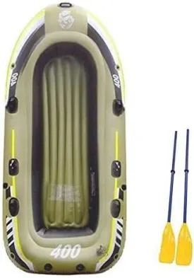 TEmkin Inflatable Kayak, Inflatable Boat Series, Tourist Kayak 4-Person PVC Inflatable Rafting with Paddles and Air Pump