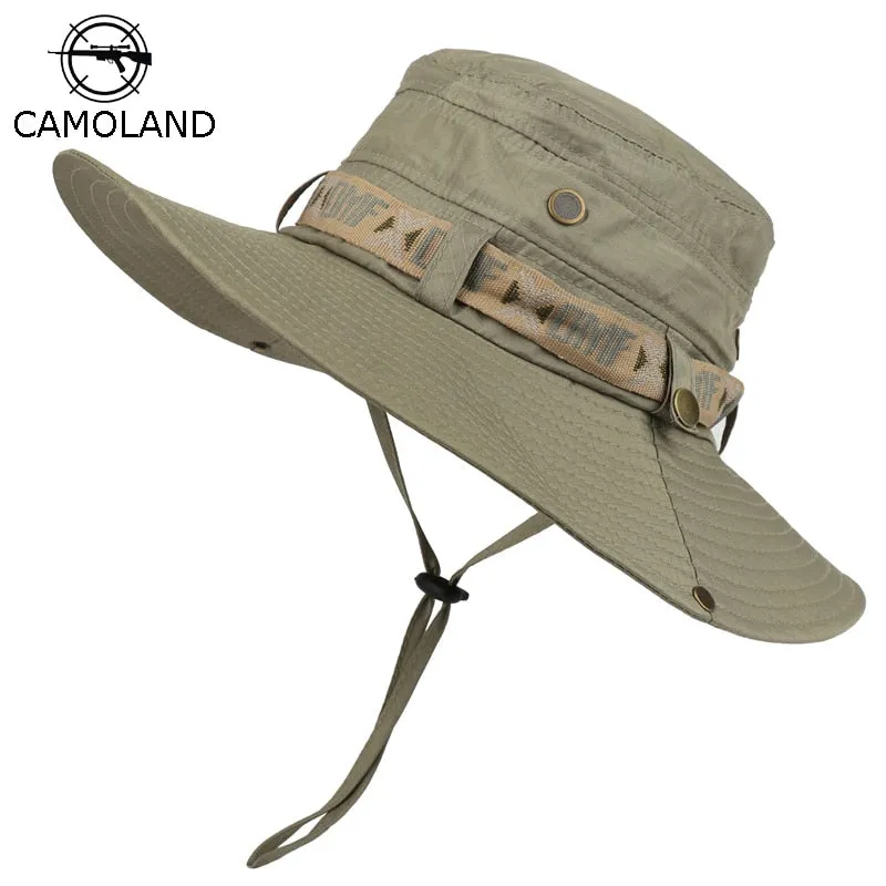 Waterproof Bucket Hat Summer Men Women Boonie Hat Outdoor UV Protection Wide Brim
