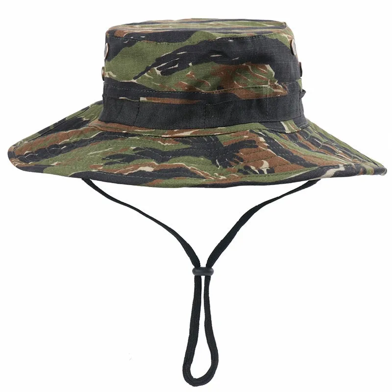Waterproof Bucket Hat Summer Men Women Boonie Hat Outdoor UV Protection Wide Brim