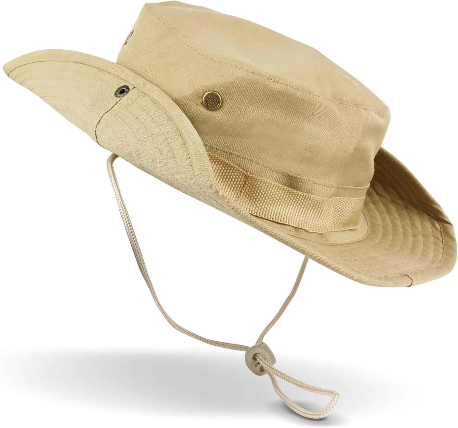 Wide Brim Boonie Hat, Men & Women Top Camo Bucket Hats for Safari Military Beach
