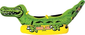 WOW Watersports Big Al Junior 2 Person Towable Inflatable Alligator Inner Tube Floating Boat Accessory with 340 Pound Capacity for Boating, Green