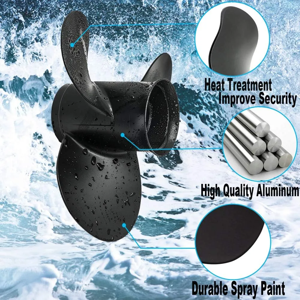 Young Marine OEM Grade Aluminum Outboard Propeller for Mercury Engines 30/35/40/45/50/55/60/70HP (13 Spline Tooth)